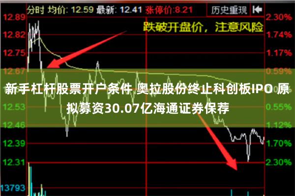 新手杠杆股票开户条件 奥拉股份终止科创板IPO 原拟募资