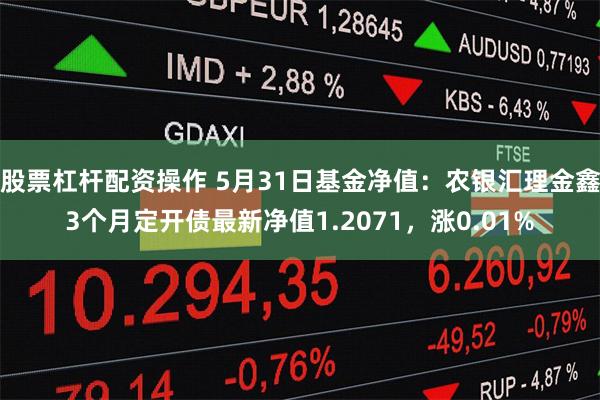 股票杠杆配资操作 5月31日基金净值：农银汇理金鑫3个月定开债最新净值1.2071，涨0.01%