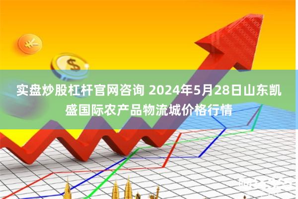 实盘炒股杠杆官网咨询 2024年5月28日山东凯盛国际农